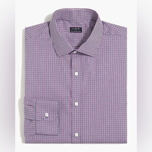 NWOT J. Crew Red and black Dress Shirt Classic Check Pattern